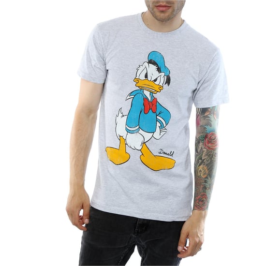 Disney Mens Donald Duck Angry T-Shirt (Heather Grey) - Image 3