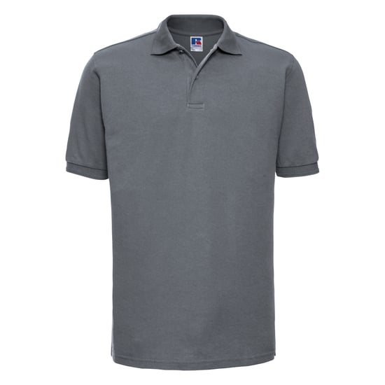 Russell Heren Ripple Collar & Manchet Poloshirt met korte mouwen (Konvooi Grijs) - Image 1
