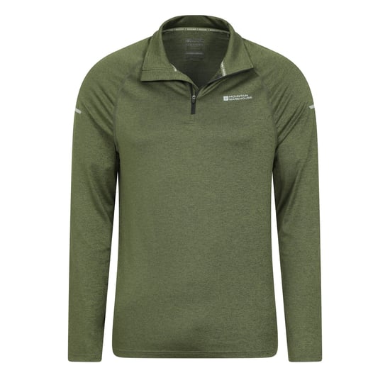 Mountain Warehouse Mens Echo Melange Recycled Half Zip Midlayer (Green) - Image 5