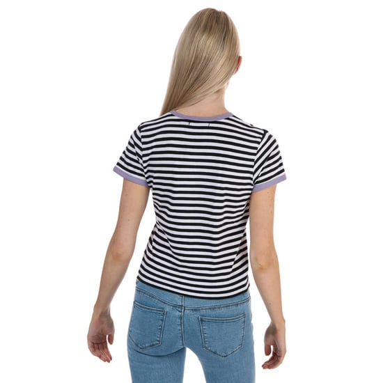Women's Brave Soul Striped T-Shirt in Black