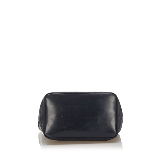 Vintage Gucci Bamboo Nylon Shoulder Bag Black - Image 4