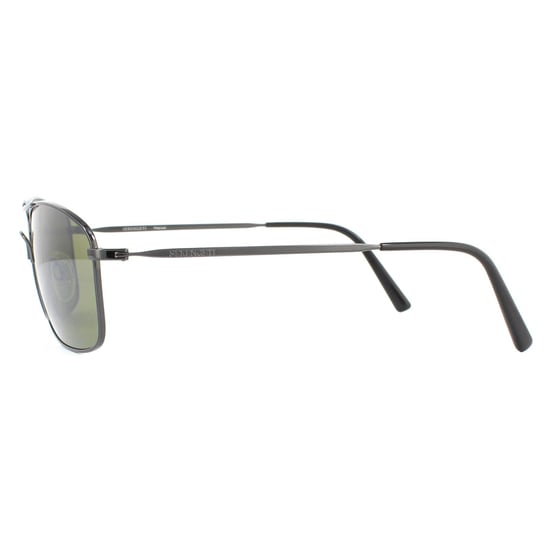 Serengeti Sunglasses Corleone 8565 Shiny Dark Gunmetal Mineral Polarized 555nm Green