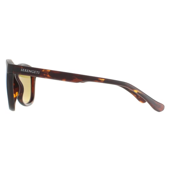 Serengeti Round Womens Satin Tortoise Blue 555nm Polarized Mara Sunglasses