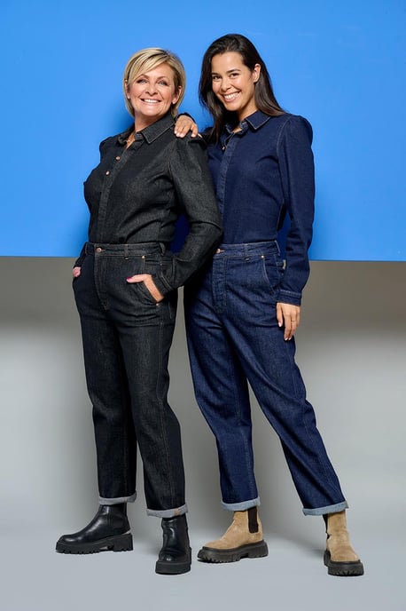 Caroline Tensen Rana Blouse Denim Zwart - Image 1