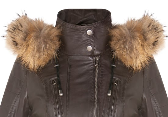 Women's slim fit leather park bag with hooded top - Northam