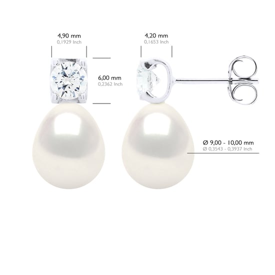 Earrings Solitaire Cubic Zirconia Diameter 4,50 mm