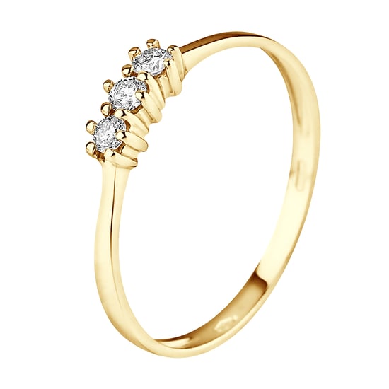 DIADEMA - Ring - Trilogy Diamond - Yellow Gold