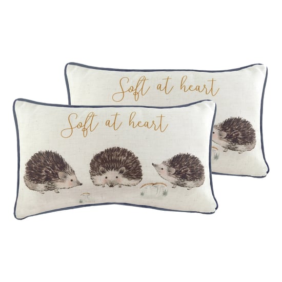 Oakwood Hedgehogs Cushions (Twin Pack) - Image 1
