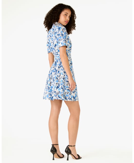 Peacock Floral Shirtdress