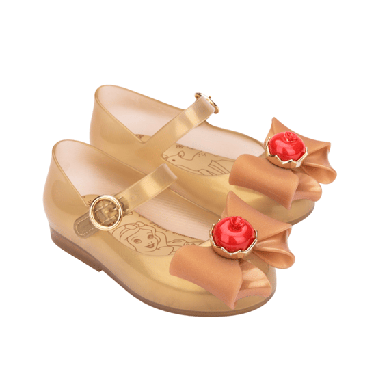 Sweet Love x Snow White Pearlish Beige/Gold Flats - Image 4