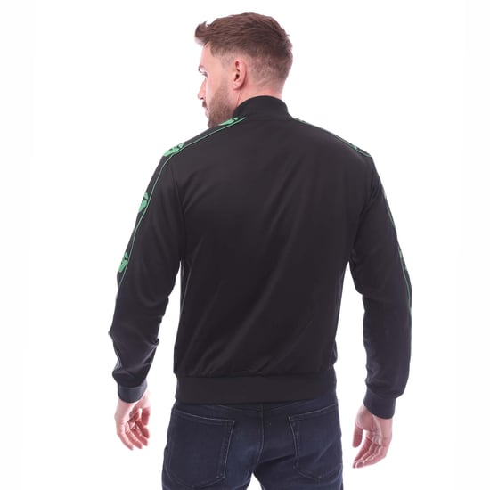 Men's Off White Face Band Slim Track Top in Black - Image 2