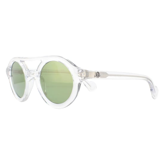 Moncler Round Unisex Crystal Green Mirror Sunglasses - Image 2