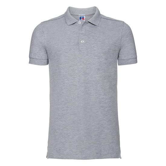 Russell Mens Stretch Short Sleeve Polo Shirt (Light Oxford)