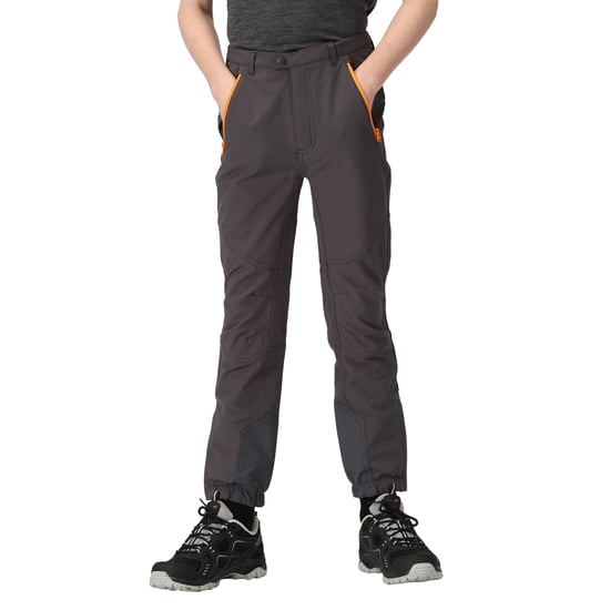 Regatta Childrens/Kids Tech Mountain Hiking Trousers (Seal Grey/Apricot Crush)