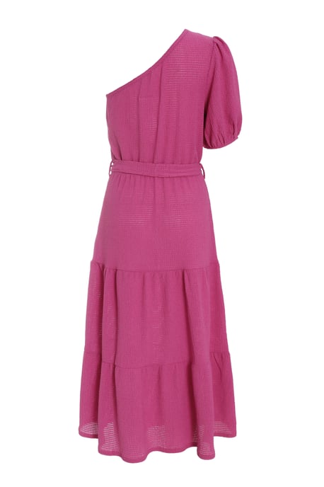Pink One Shoulder Midi Dress