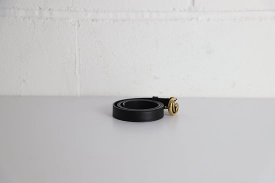 Gucci GG Marmont Buckle Belt 75 in Black Leather - Image 6
