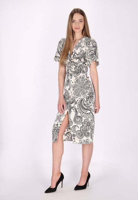 Dreimaster Dress women marine white