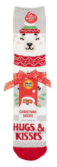 Ladies Cosy Novelty Socks | Heat Holders Lite | Christmas Socks for Women | Gifts for Her Socks - Hugs&Kisses - Image 2