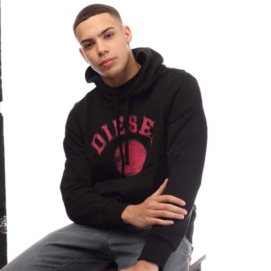 Men's Diesel S-Ginn 9-D Hoodie in Black - Image 4