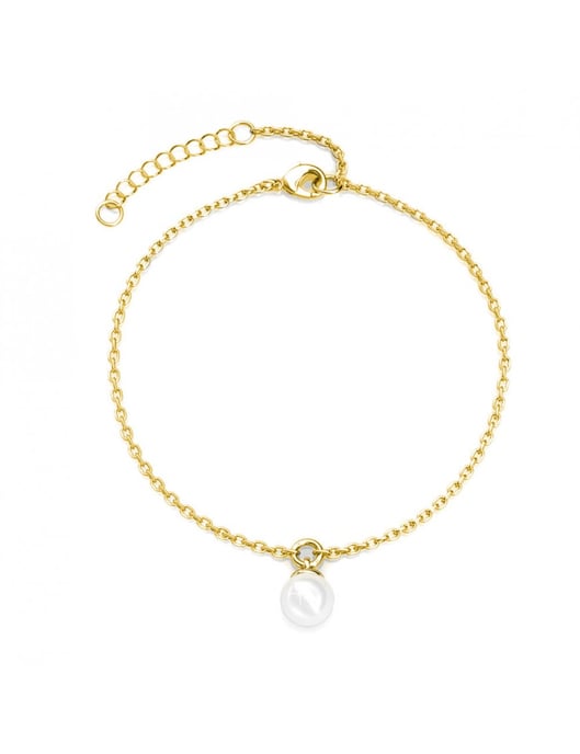 Kristallpärlarmband - guld och kristall - Image 3
