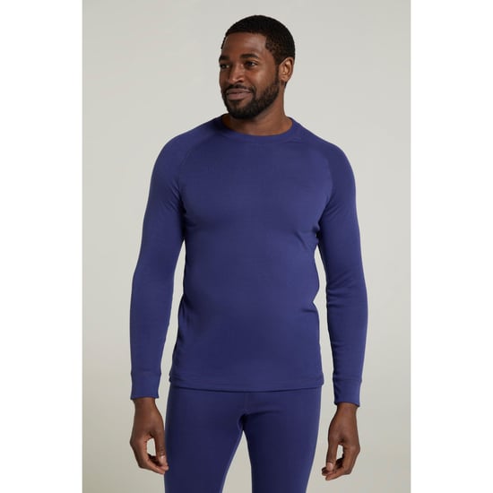 Mountain Warehouse Mens Talus Round Neck Long-Sleeved Thermal Top (Dark Blue)