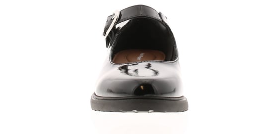 Hush Puppies Womens Shoes Work School Verity Leather Buckle black patent - Image 3
