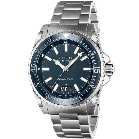 Gucci - Dive Stainless Steel Bracelet Blue Dial Men's XL Watch - Image 1