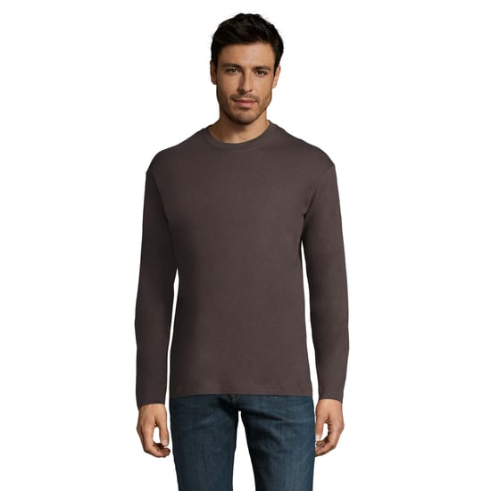 SOLS Heren Monarch T-shirt met lange mouwen (Donkergrijs massief) - Image 1