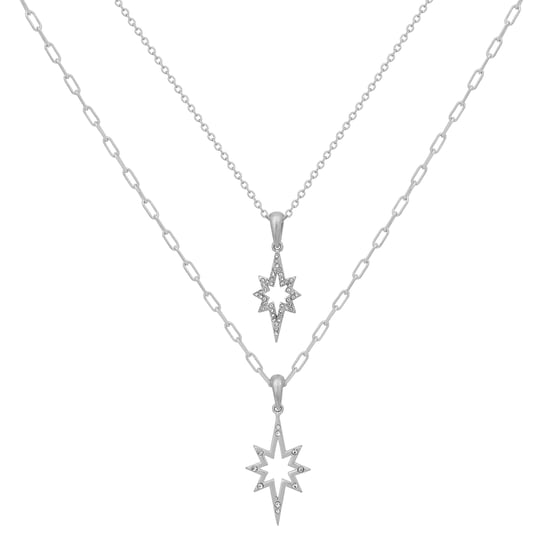 Silver Double Layer 'Celeste' Necklace
