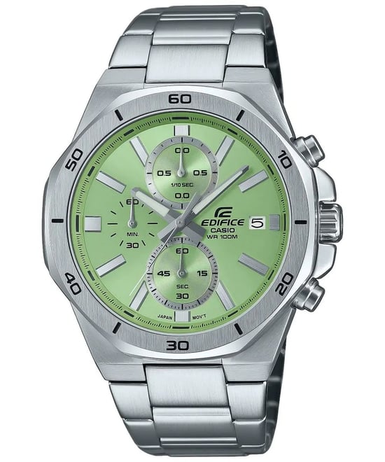 Casio Edifice Men's Silver Watch EFV-640D-3AVUEF - Image 1