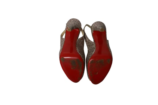 Christian Louboutin Prive Mosaique 120 Pumps in Zilver Acryl - Image 6