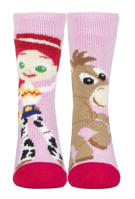 Kids Toy Story Thermal Socks | Heat Holders | Winter Novelty Socks for Boys & Girls | Woody & Buzz, Jessie & Bullseye - Jessie & Bullseye - Image 1