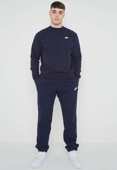 Nike Heren Club Fleece volledig trainingspak set marineblauw - Image 1
