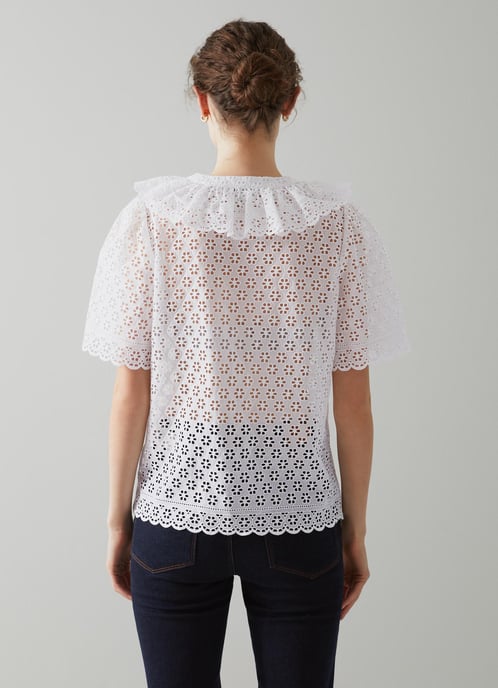 LK Bennett Rose Woven Tops, White