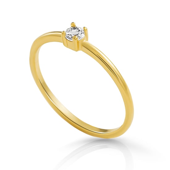 Orphelia 'Solitaire' Dames 925 Sterling Zilveren Ring - Goud ZR-7527/G - Image 2