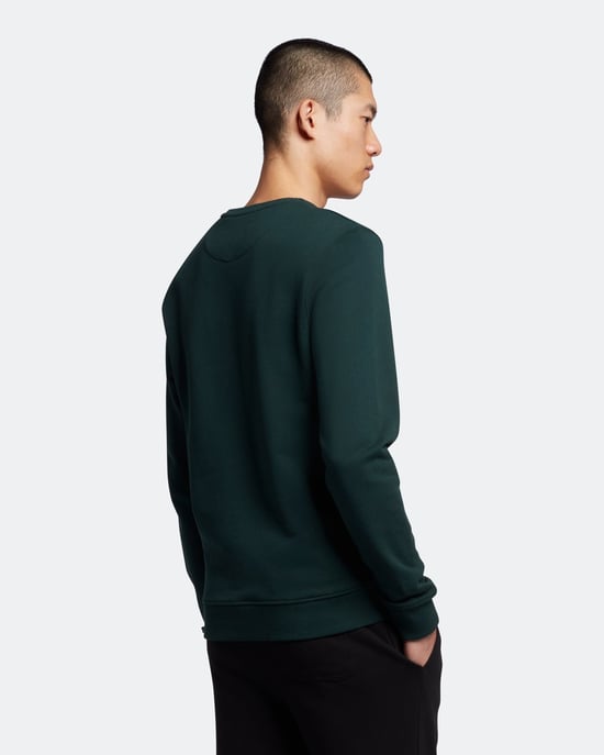 Lyle & Scott Crew Neck Sweatshirt in Green - Image 4