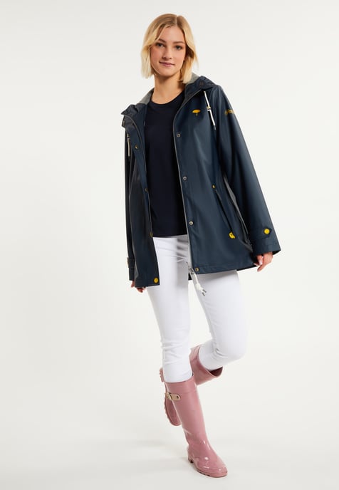 Schmuddelwedda Regenjas incus Dames marine grijs gem - Image 2