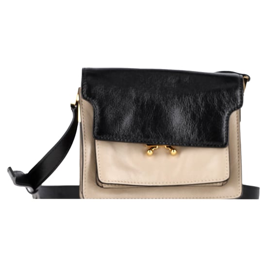 Marni Trunk Mini Color-Block Shoulder Bag in Beige Leather - Image 1