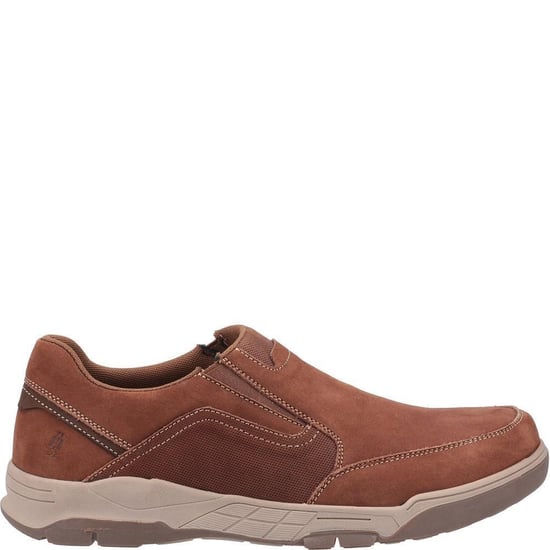 Hush Puppies Mens Fletcher Leather Shoes (Tan) - Image 3
