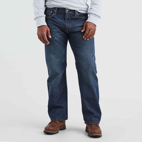 Men's Levis 569 Loose Straight Dark Chipped Jeans in Dark Blue