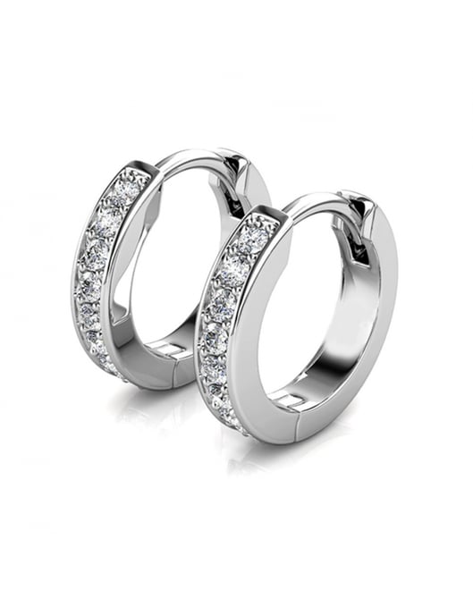 Parure et Coffret Circle Hoop - Argenté och Cristal - Image 6