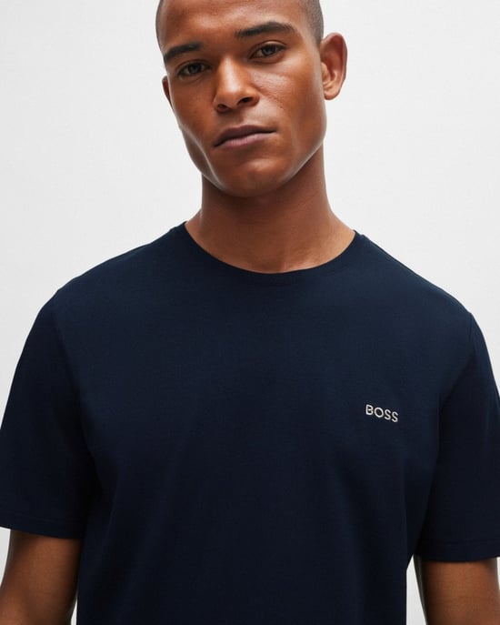 BOSS Orange Mix & Match Mens Stretch-Cotton Regular Fit T-Shirt with Logo Detail NOS - Image 3