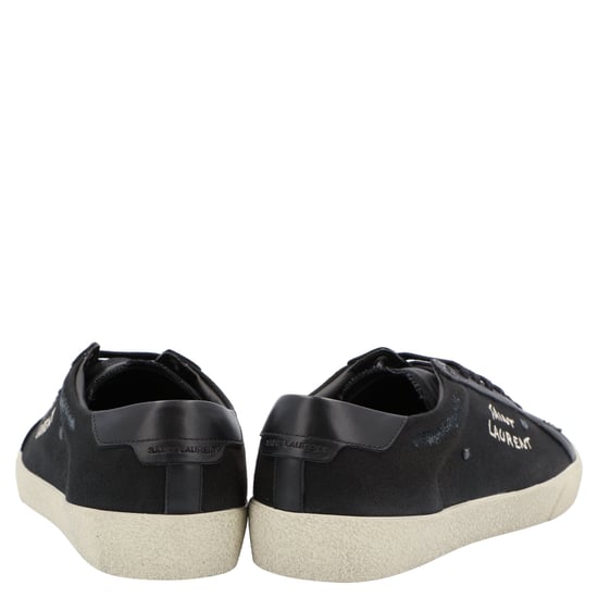 Saint Laurent Court Classic Sl/06 Broderade Sneakers Svart - Image 5