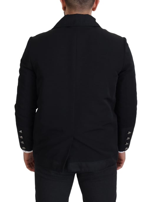 Dolce & Gabbana Svart Ullkrage Hel Dragkedja Herrjacka - Image 4