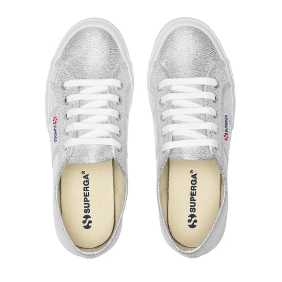 Superga Womens/Ladies 2750 Lamew Metallic Trainers (Grey Silver) - Image 3