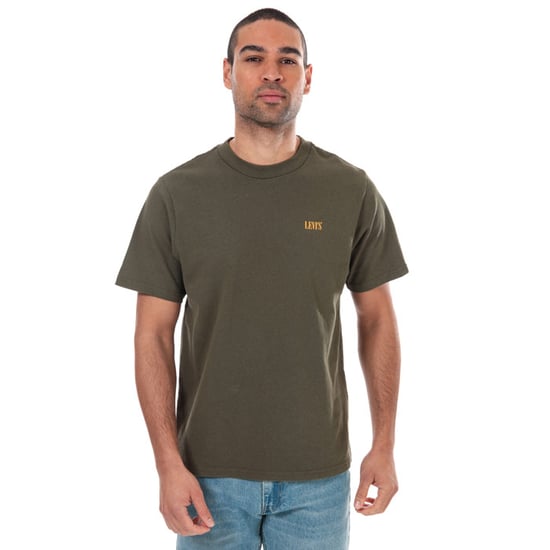 Men's Levis Relaxed Mock Neck T-Shirt in olive