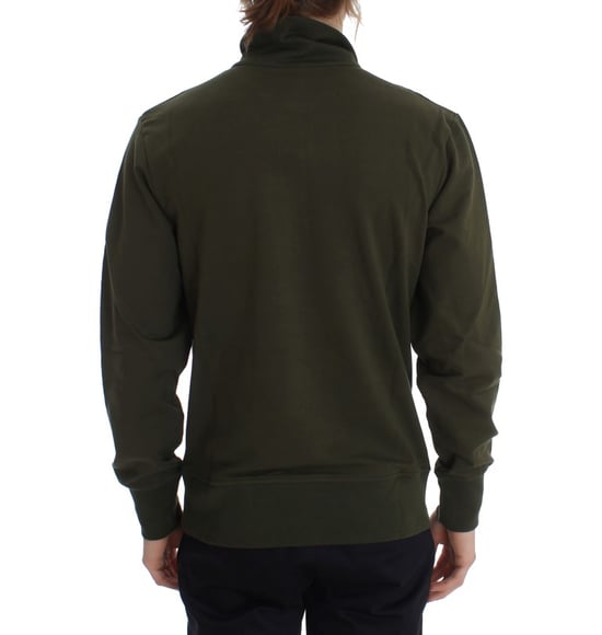 Aeronautica Militare Grön Bomullsstretch Halvdraget Tröja - Image 3