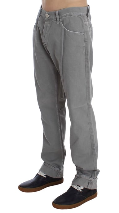 Dolce & Gabbana Gray Cotton Straight Fit Jeans