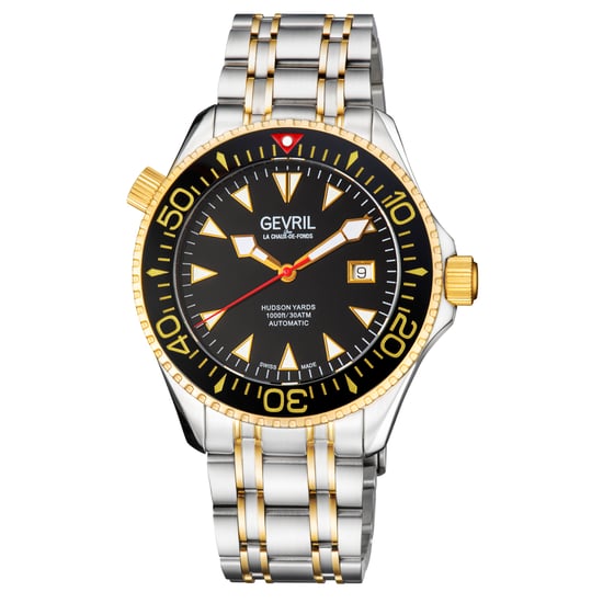 Gevril Men's Hudson Yards 48802 Two Tone Swiss Automatic 3 Hands, Sellita SW200 Luminous Date Watch