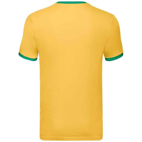Fruit of the Loom Heren Ringer Contrast T-shirt (Zonnebloem/Kelly Green) - Image 2